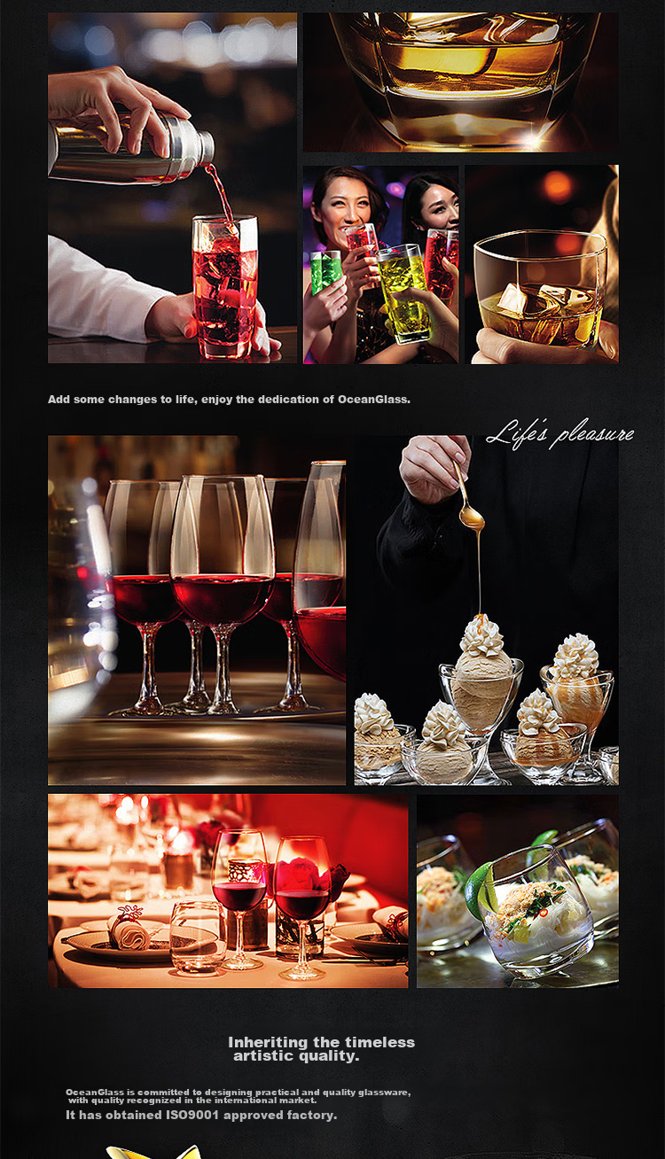 Ocean Wine Glasses Set - 6 Red Wine Glasses + 1 Rack + 1 Decanter 9