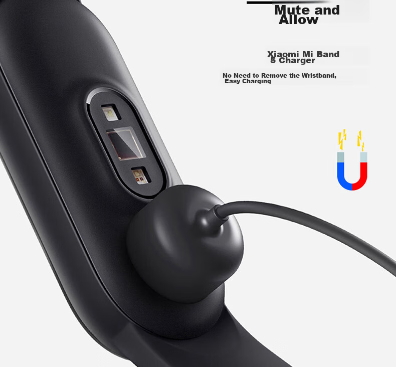 Chaofan Compatible Charging Cable for Xiaomi Band 7/7NFC/6/6NFC/5/5NFC Smart Band, Fitness Tracker, Magnetic Data Cable And Power Cord 3