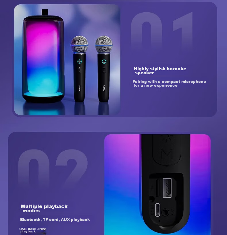 Soaiy K69 Microphone, Karaoke Microphone, All-In Wireless Bluetooth Speaker, Singing Special Device, Home KTV Sound System Set, Children's Microphone 27
