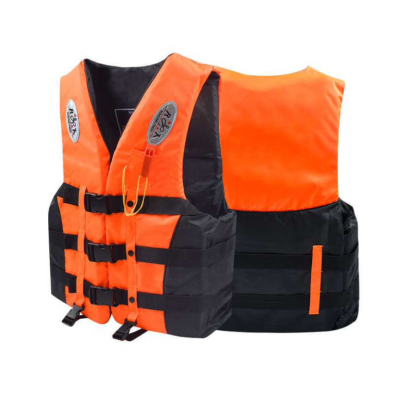 40,000 Kilometers Adult Life Jacket High Buoyancy Emergency Flood Vest with Reflective Strips Outdoor Boat Vest Snorkeling Survival Whistle
