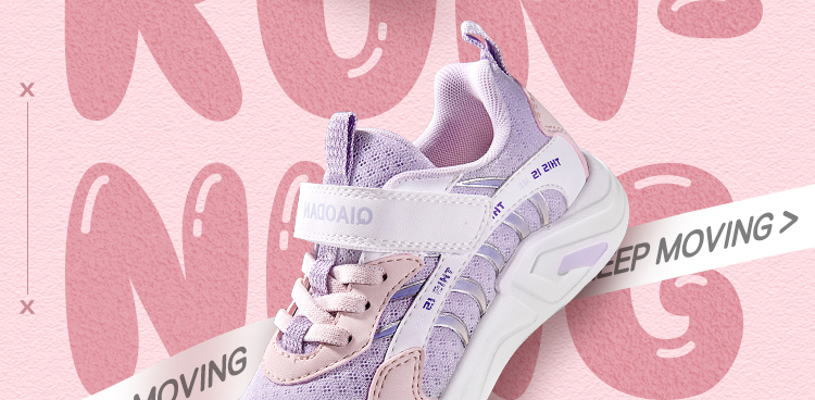 QIAODAN Kids Girls Toddler Running Shoes Lightweight Soft Sole Mesh Children's Sports Shoes QM1120485 Dawn Purple/Cloud Pink Size 31 2