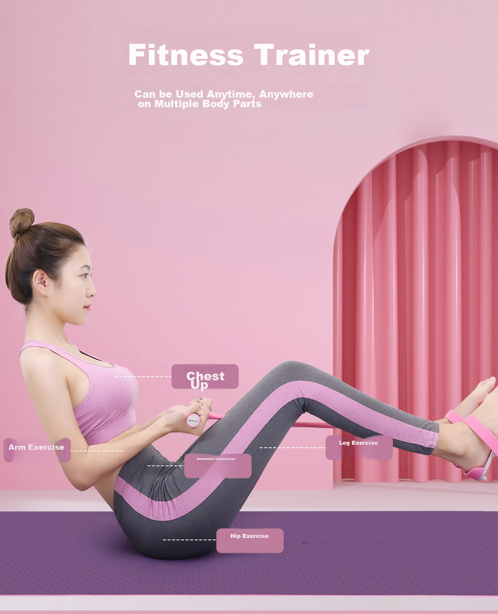 PROIRON Puli'ai, Foot-Push Resistance Band, Elastic Band, TPR Elastic Rope, Fitness Equipment, Pink 7