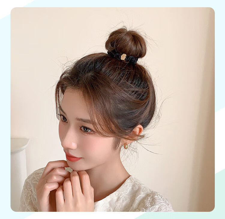 CHIMERA 4 Ponytail Hair Ties, Simple Glazed Heart-Shaped Hair Bands, Hair Ties for Women, Mid-Autumn Festival Gift 21