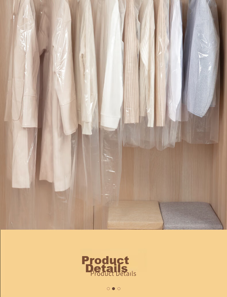 Edo Disposable Coat Dust Cover, Clothing Dust Bag for Home Use, Suit And Down Jacket Dust Cover, Pack of 10 7