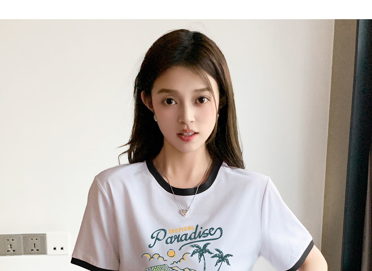 Halo Queen Long-Sleeve T-Shirt for Women, Spring And Autumn Round Neck Shell Cute Casual Versatile Base Shirt Top New Product H143T2020 60
