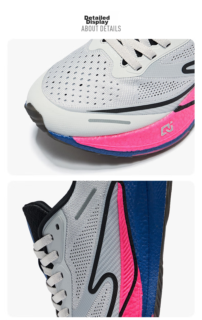 ERKE [Juechen 2.5] Men's Running Shoes, Marathon Shock-Absorbing Sneakers, Non-Slip Wear-Resistant Athletic Shoes for Me 24