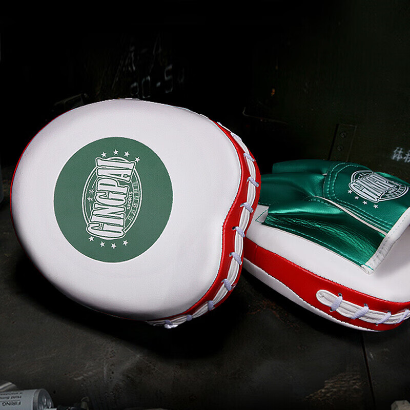 Competitive Edge Professional Boxing Target for Adults, Muay Thai, MMA, and Taekwondo Training Precision Target with Small Hand Target for Kicking - White and Green, One Size