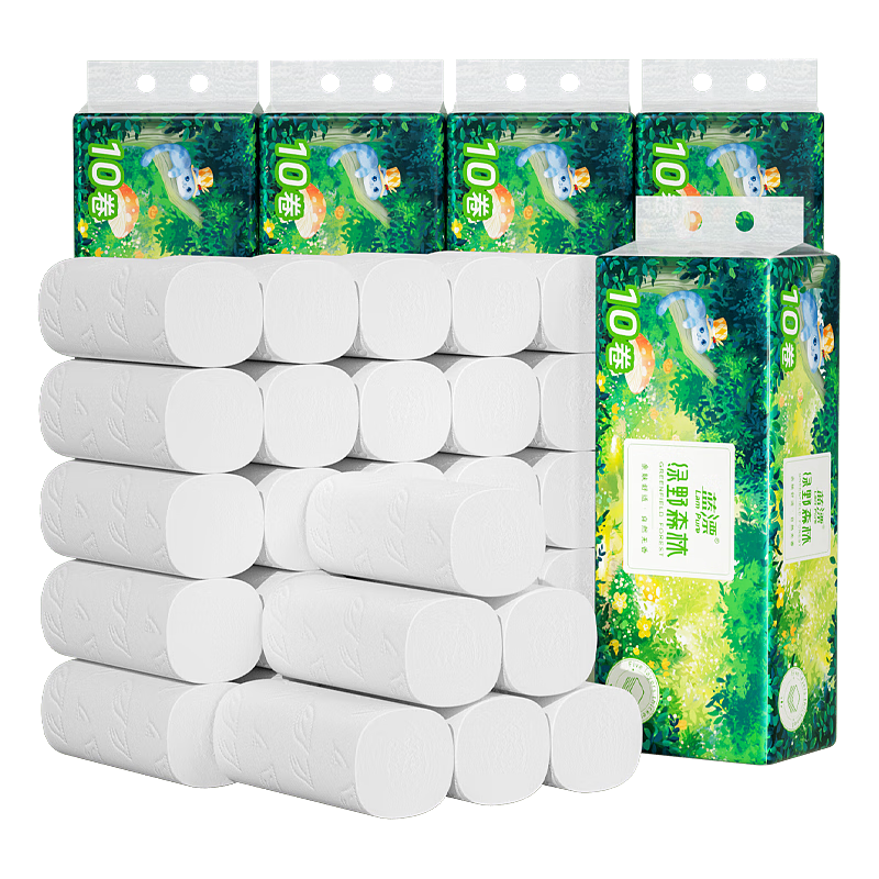 Lam Pure Coreless Toilet Paper, 5-Ply, 5000g/50 Rolls, White, Thickened Large Roll, Bathroom Tissue, Wood Pulp, Flushable, Quick-Dissolving