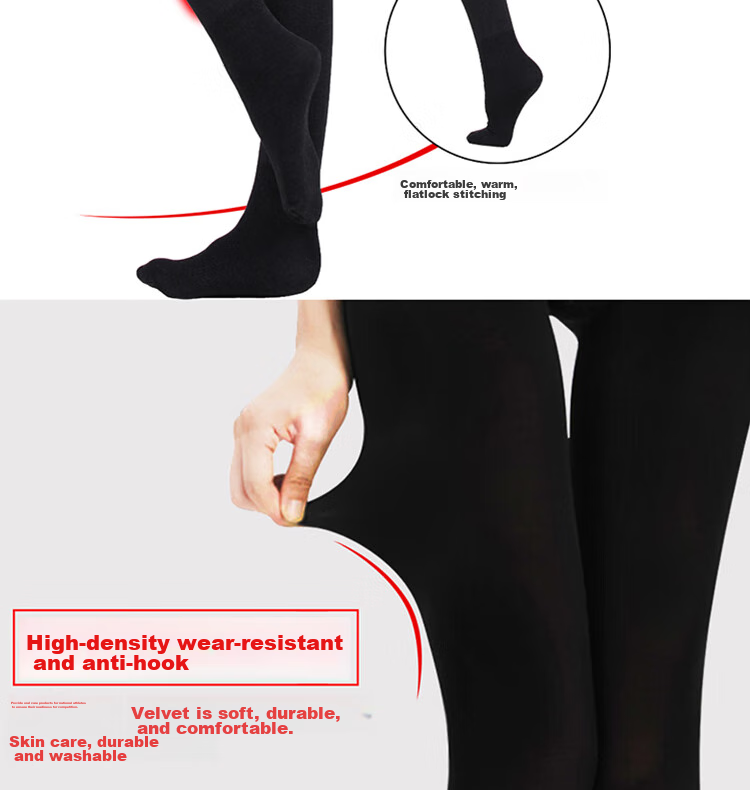 Afandi Thick Warm Pants And Socks for Women, Comfortable Cotton-Like Fleece Slimming Base Layer Leggings And Socks [2024 Fall New Product] 10
