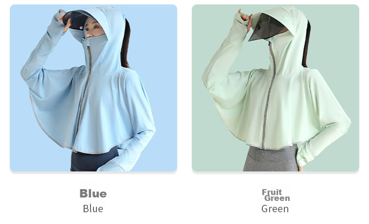 GLO-STORY Sun Protection Clothing for Women, Detachable Lens Sun Visor, Outdoor Driving UV Protection Coat, WST124073 14