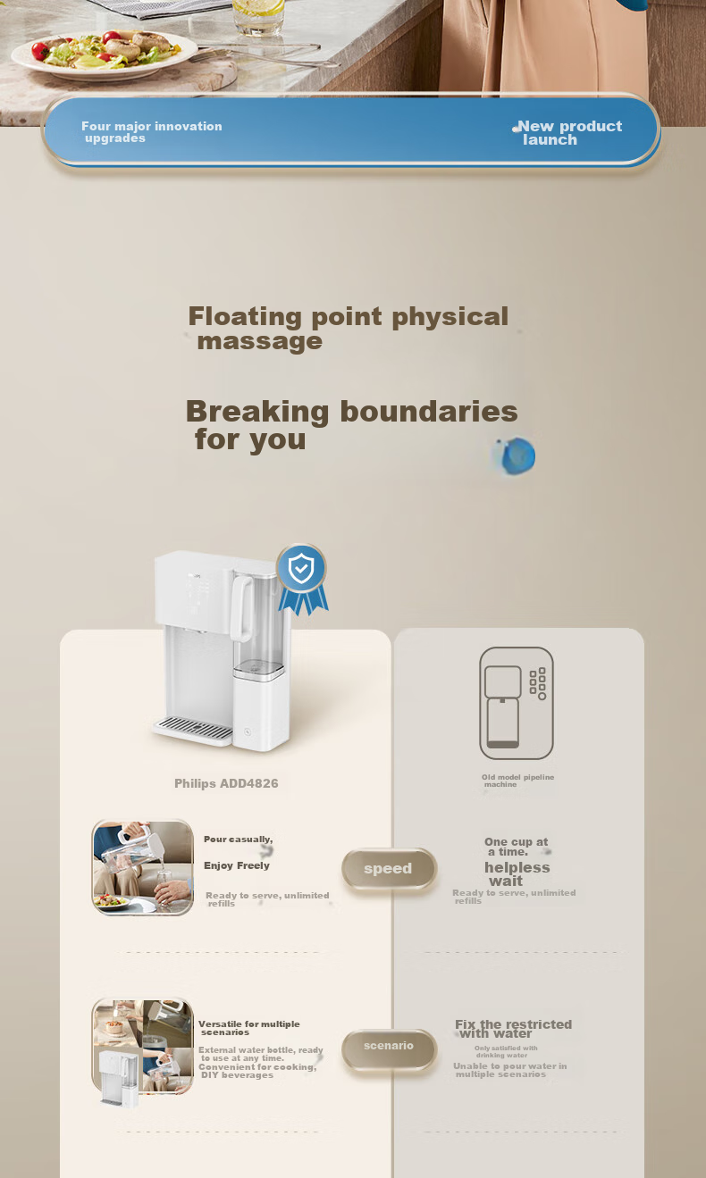 PHILIPS Home Instant Hot And Cold Wall-Mounted Fast-Heating Water Dispenser Compatible with PHILIPS 1200G High-Flow Reverse Osmosis Water Purifier ADD4826 2