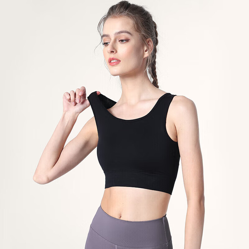 CAMEL Yoga Fitness Tank Top Mesh Backless Bra Running Sports Underwear YK2226L5959 Black S
