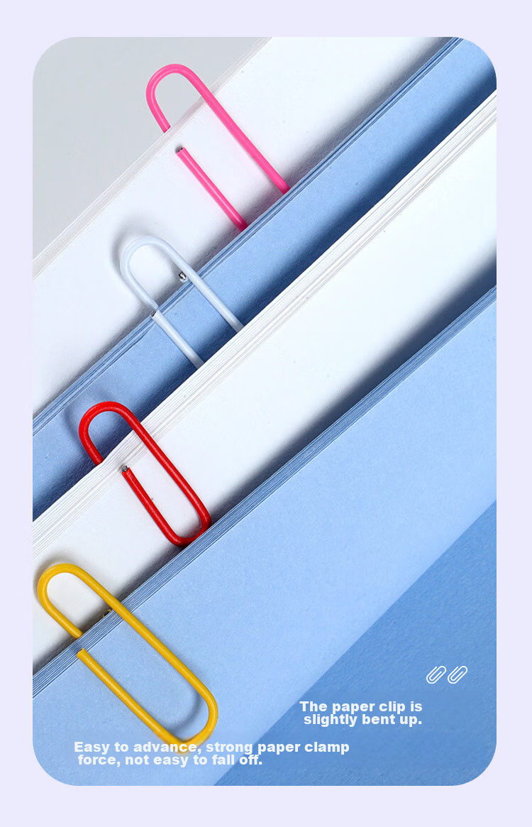 TANGO (TANGO) 3# Colorful Paper Clips, 160 Pieces/tube, Multi-Functional Binder Clips for Home Office And Financial Document Organization, Large Promotion Add-On Item, Exam Paper Sorting, Office Supplies 7