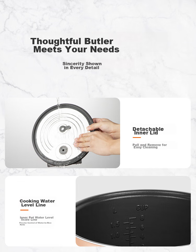 Joyoung Newly Upgraded Crystal Diamond Original Non-Stick Inner Pot, High Power Wood-Fired Rice Cooker, 3L Capacity for 2-3 People, Low Pressure Multi-Function Electric Rice Cooker, NTC Smart Control Quick Cooking Rice, F-30FZ630B 20
