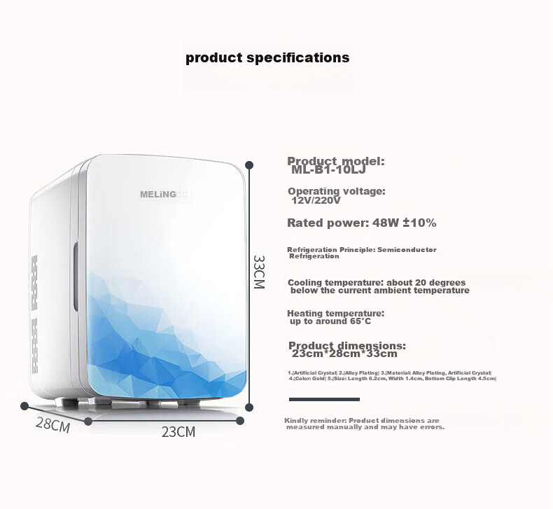 MeiLing Car Refrigerator, 10L Mini Fridge, Office Cooler, Home Dorm Insulated Box, Cooling And Heating Box [2026 New Model] 17