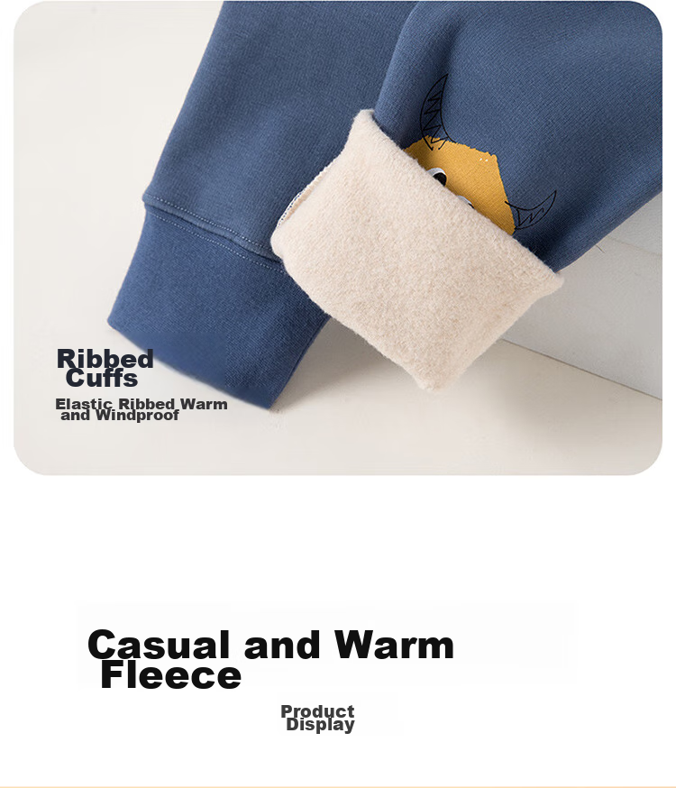 Dingguagua Children's Thermal Pants Boys Autumn Fleece Thickened Inner Wear Fleece Cotton Lined Pants 6A01 170 13