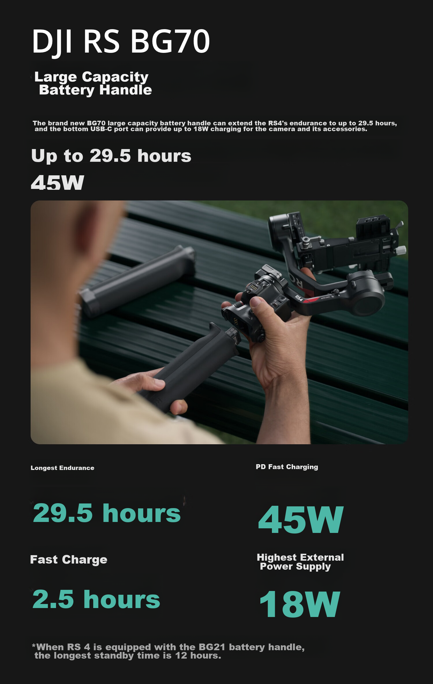 DJI RS 4 Gimbal Stabilizer, Three-Axis Anti-Shake Professional Handheld Shooting Stabilizer, 3kg Load Capacity, for DSLR And Mirrorless Camera Gimbal 11