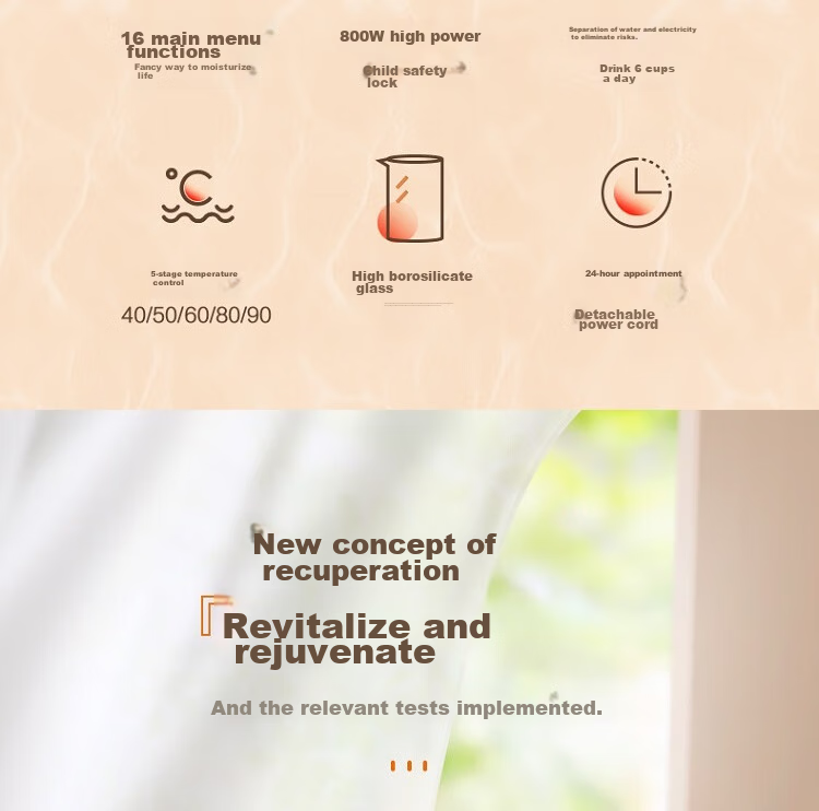SUPOR ZMD Assured Series, Health Pot, 1.5L, High Borosilicate Glass, Multifunctional, Smart Reservation, Fully Automatic Heating, Tea Pot, SW-15Y22 3