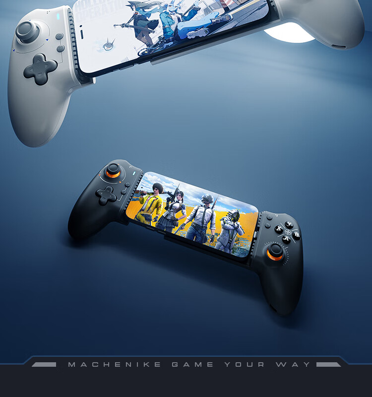 MACHENIKE GP5 Wired Bluetooth Mobile Game Controller, Extendable Gamepad for Android Switch, Apple Ios, Genshin Impact, Arknights, DNF, Gray 2