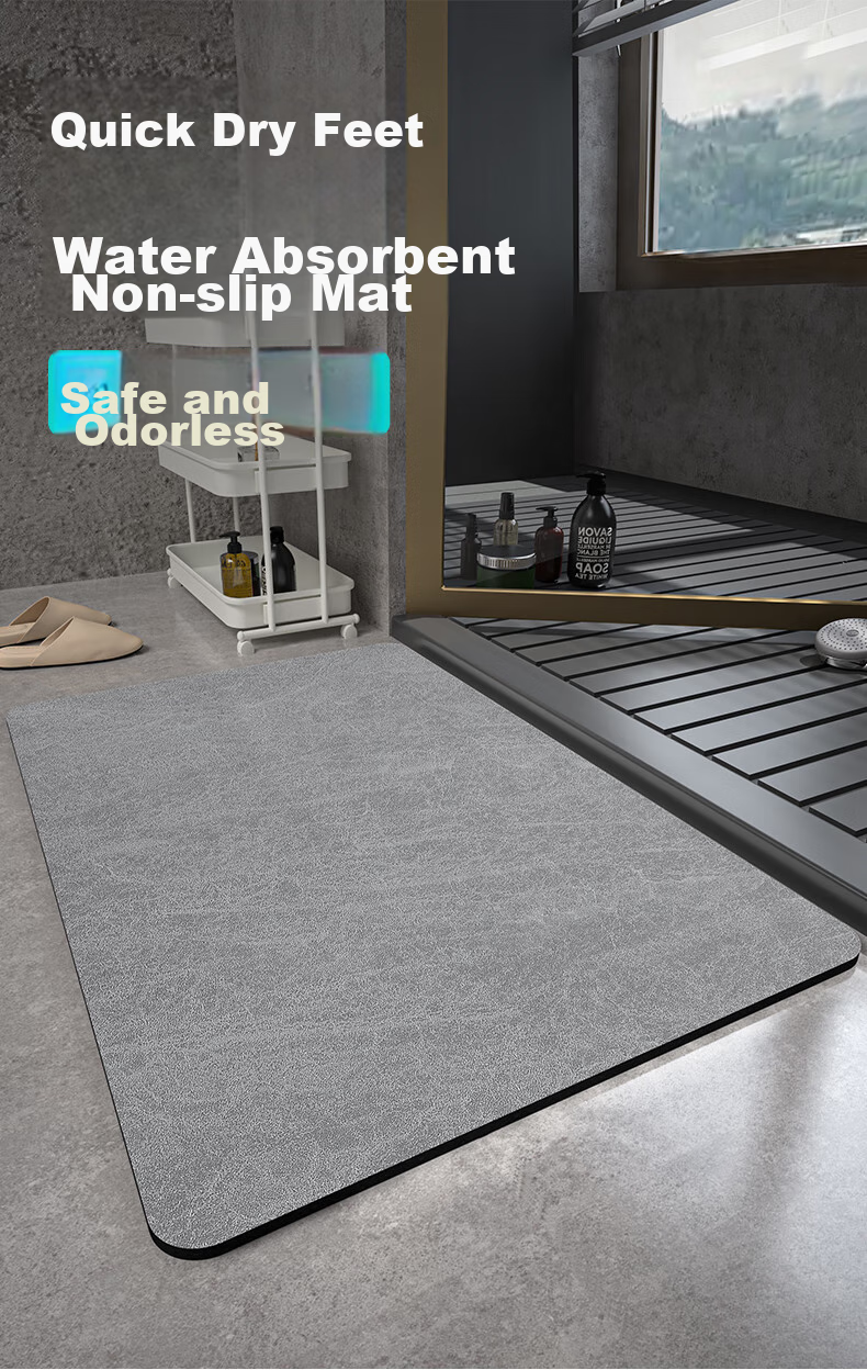 Dajiang Bathroom Mat, Toilet Entrance Absorbent Bath Mat, Non-Slip Floor Mat for Bathroom, 40x60cm 1