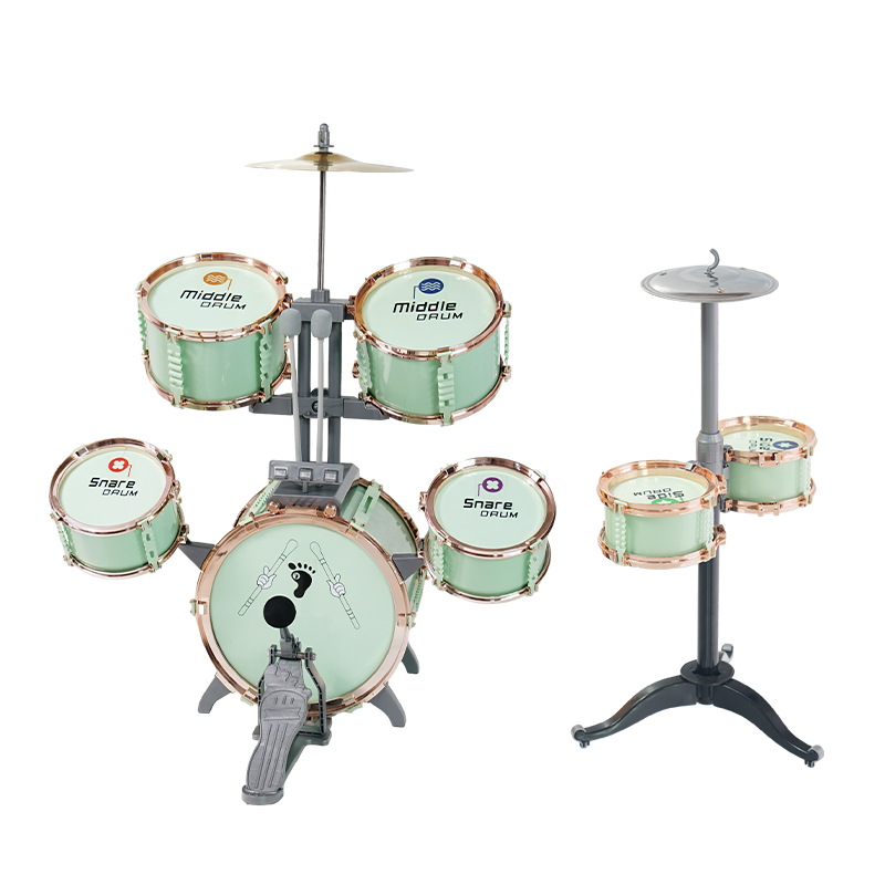 QIAO WA BAO BEI Drum Set for Home Use, Children Beginners Practice Kit, Entry-Level Professional Toy, Birthday Gift for Boys And Girls, Mid-Autumn Festival Present