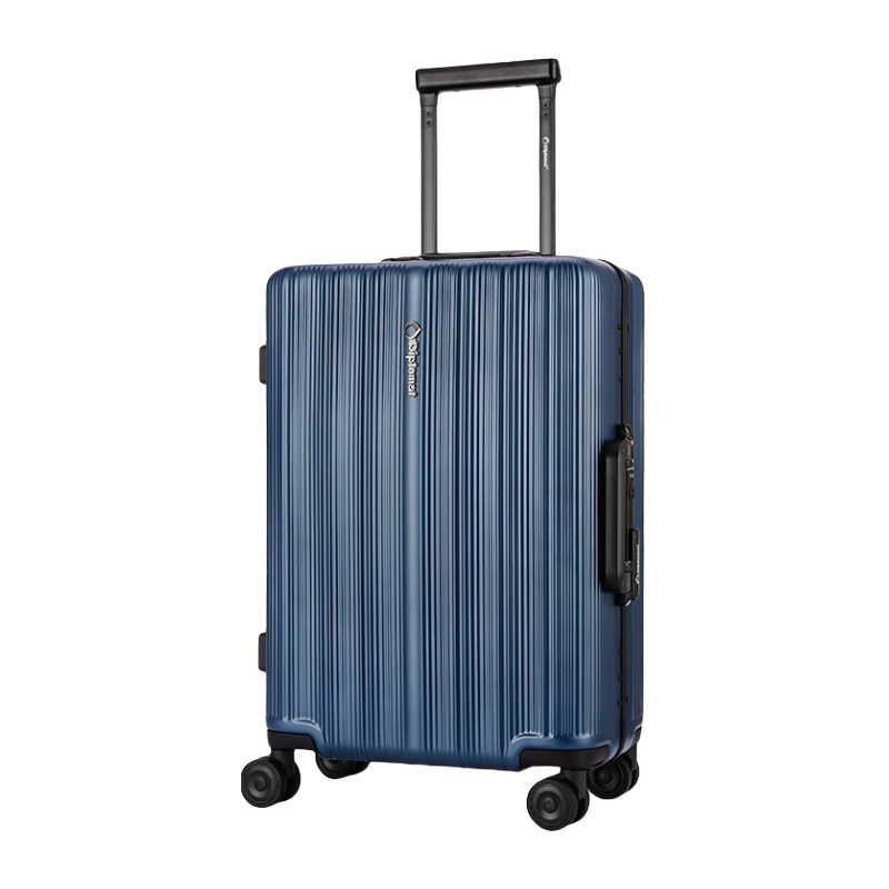 Diplomat Large Capacity 25-Inch Suitcase with Password Lock for Men And Women, Travel Luggage TC-26173 Navy Blue