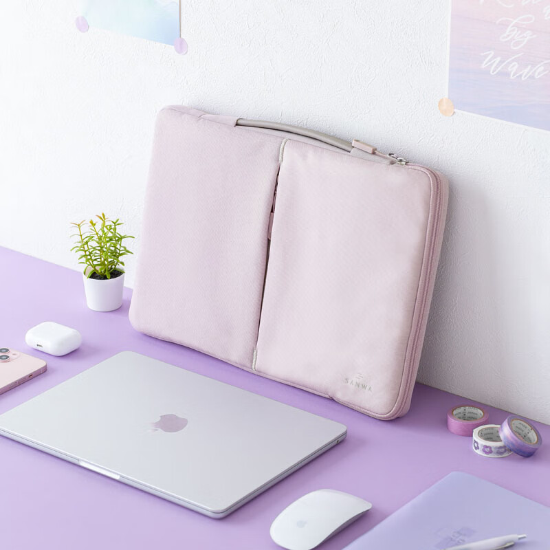 SANWA Laptop Sleeve, Protective Case for Lenovo And Apple Pro Laptops, Lavender Purple, 14 Inches