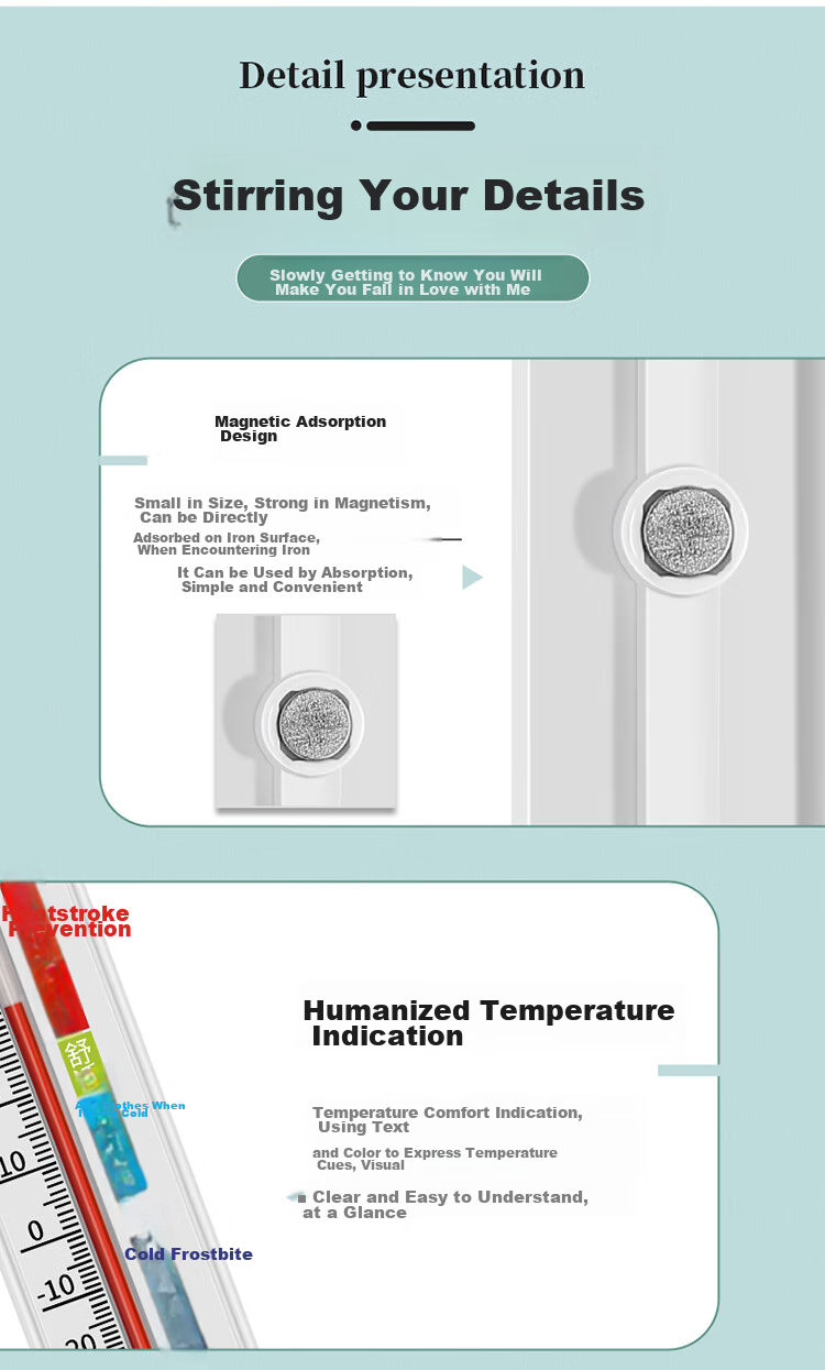 CHIGO Indoor Thermometer, Physical Baby Room Mercury-Free, Sensitive High-Precision Temperature Gauge ZG-8061 12