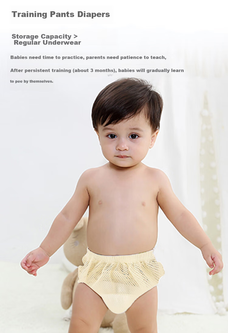 9I9 Baby Diaper Pants, Summer Washable Training Pants, Infant Learning Pants, Toilet Training Underwear, Gauze Waterproof, 3 Pieces A76 4