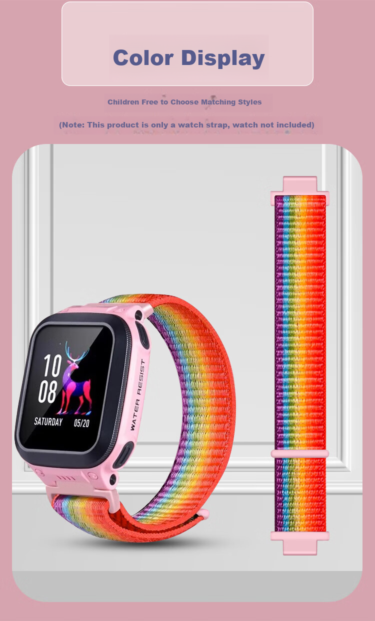 Freeson Nylon Braided Watch Strap Compatible with Xiaotiancai Children's Smartwatch Z10, Z9/Q2A/D3 And Other Z Series/Q/D/Y Series Smartwatches [Screw Rod And Nut Set] Blue 7