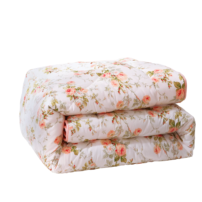FUANNA Xiyuan Antibacterial Fiber Winter Thick Comforter, Double Size Pure Cotton Fabric Duvet Insert, Approximately 7.5 Jin (3.75 Kg), 230*229cm