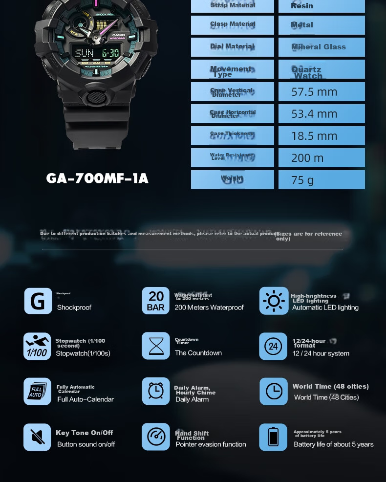 Casio Men's Watch, G-SHOCK Neon Future Sports Student Japanese Korean Style, Gift for Boyfriend, GA-110MF 12