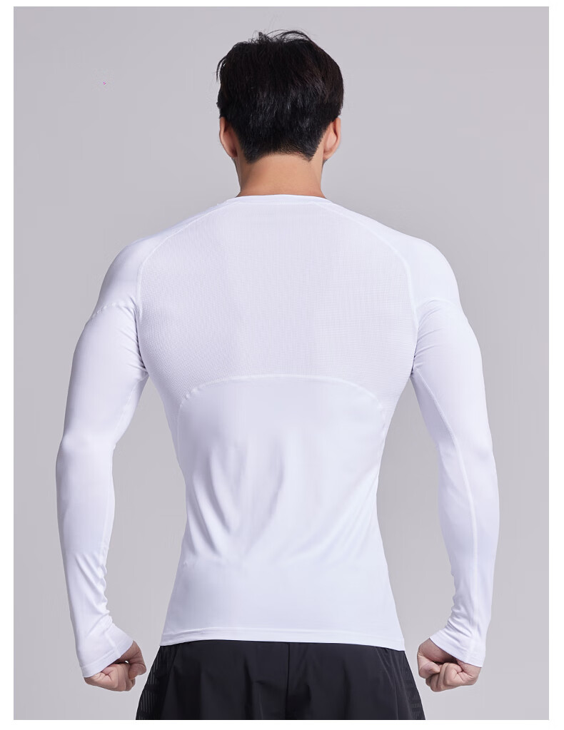 KELME Sports Compression Shirt for Men, Autumn Long-Sleeve Undershirt, Breathable Basketball Football Elastic Fitness Wear, Colorful Blue, XL 10
