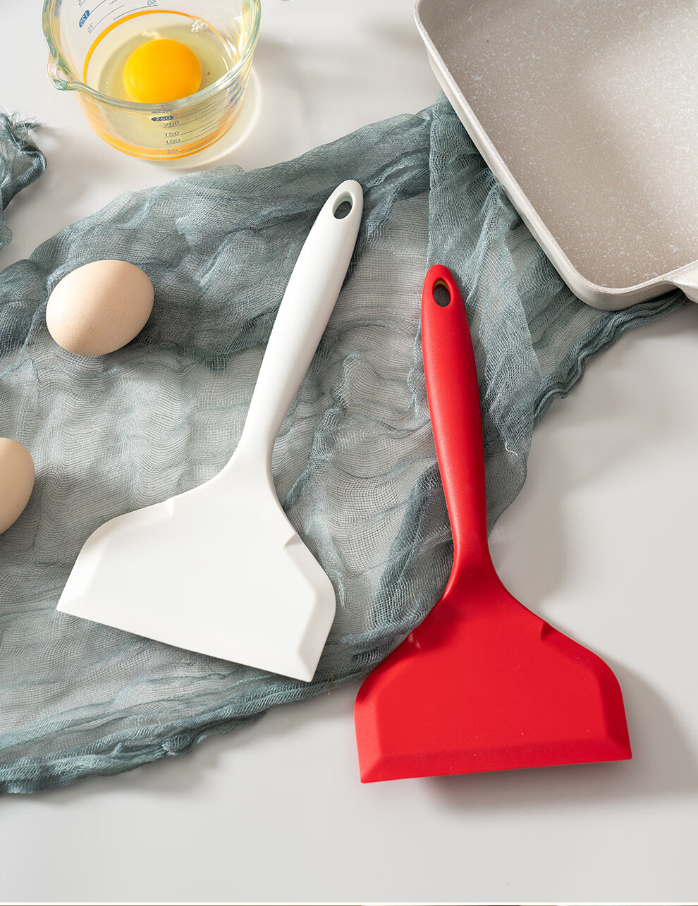 Onlycook Mini Silicone Spatula And Soup Ladle Set, Non-Stick Heat-Resistant Silicone Spatula And Ladle, Two-Piece Set 7