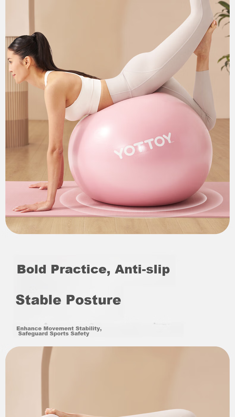 Yottoy Thickened Anti-Burst Yoga Ball Fitness Ball for Adults And Pregnant Women, Pilates Equipment Balance Ball 12