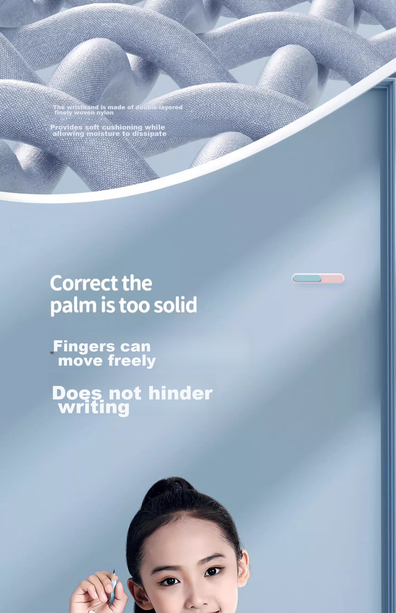 Wusheng Anti-Inward Hooking Wrist Corrector, Pen Grip Posture Hand Wrist Children's Writing Anti-Inward Hooking Fixator, Kindergarten Elementary School Beginner Pen-Handling Writing Correction Device, Anti-Hook Wrist Strap Miracle Tool Pen Control Training 19