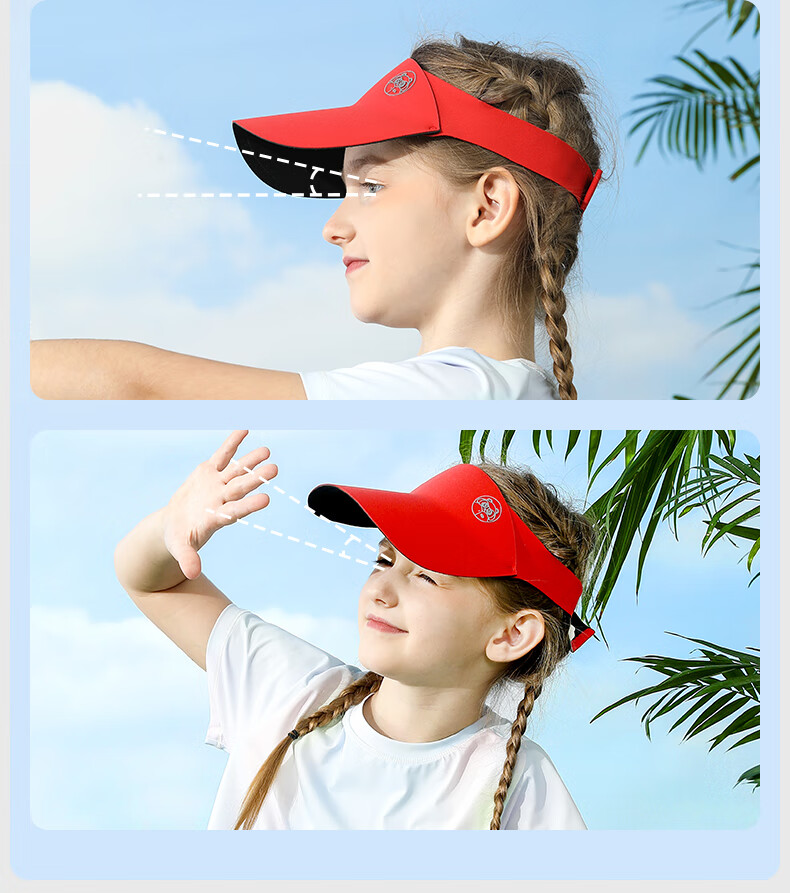 Moremerry Children's Sun Protection Hat, Visor Sun Hat, Face-Covering, Windproof, UV-Resistant, Baseball Cap for Boys And Girls, Sea Salt Blue 14