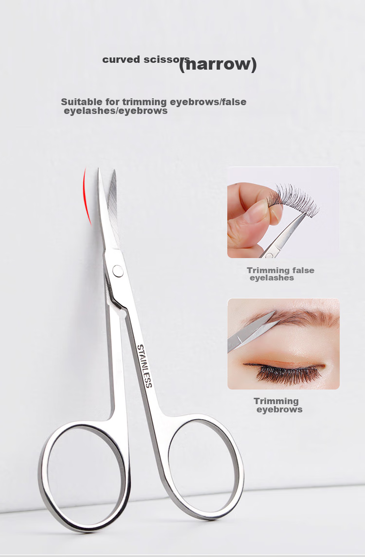 Meifuyu Stainless Steel Round-Tip Nose Hair Trimmer, Small Scissors for Men's Use, Manual Sideburn Trimmer (Thickened Version) MF8941 6