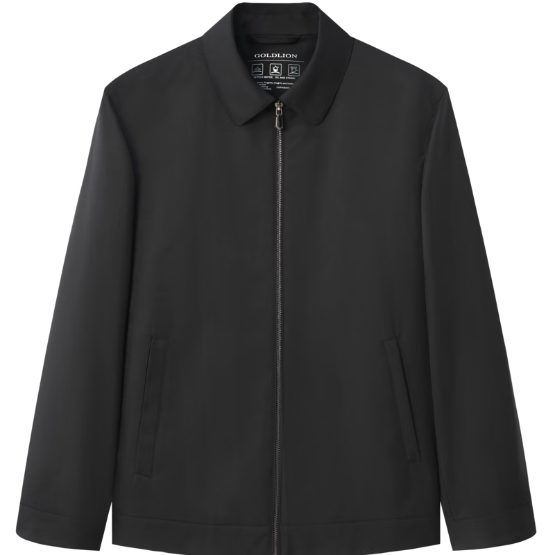 Goldlion [Lingyun Jacket] Spring And Summer Easy-Care Triple Protection Lapel Casual Coat for Men, Khaki, 2XL