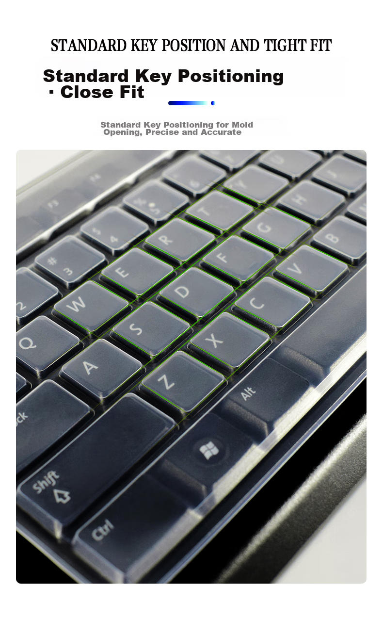 Beifang Desktop Computer Keyboard Transparent Protective Film, Clear Film for Laptop Keyboard, High Transparency Silicone Invisible Film, Waterproof And Dustproof Cover 30513 3