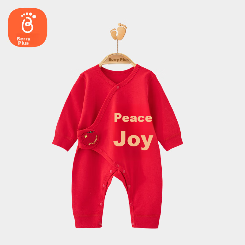 Детский комбинезон Babyprints, чисто хлопковый, красный, для новорожденных, с длинным рукавом, для всех сезонов, защита живота, размер 66