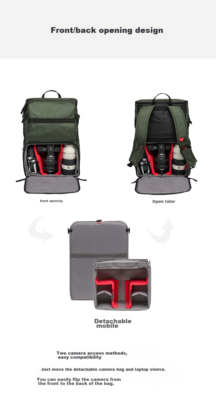Manfrotto Street Photography Backpack, Street Series MB MS2-BP DSLR Bag, Camera Backpack, Travel Backpack 4