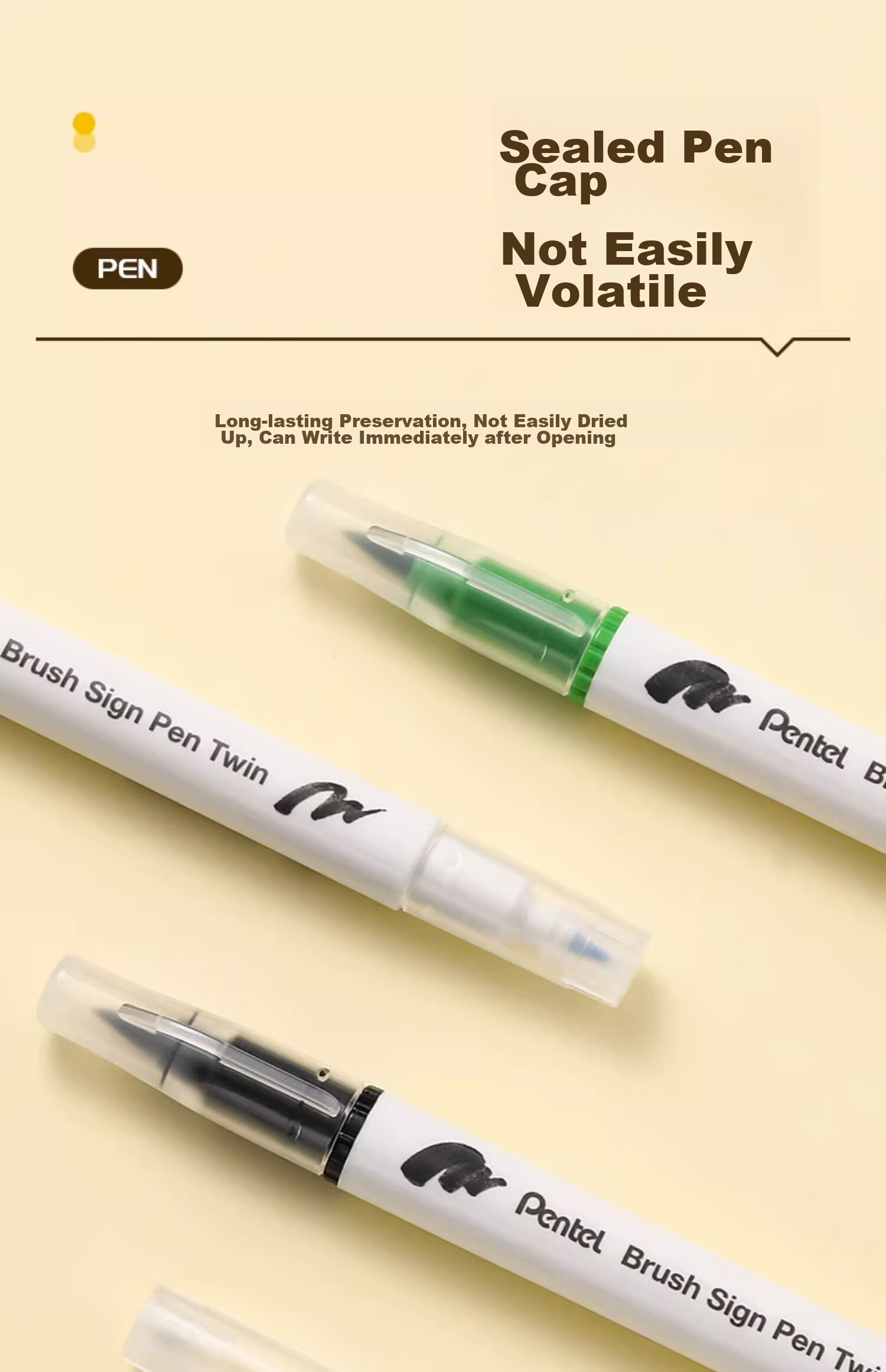 Pentel Dual-Tip Soft Drawing Pen, Student Marker, Calligraphy Pen, Sketching Pen for Art And Manga, Watercolor Pen SWSW30C-T125E Deep Gree 11