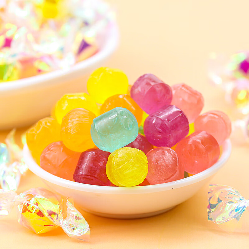 汇福园 千纸鹤糖果 500g 水果硬糖 休闲零食 儿童礼物 彩色酸糖果