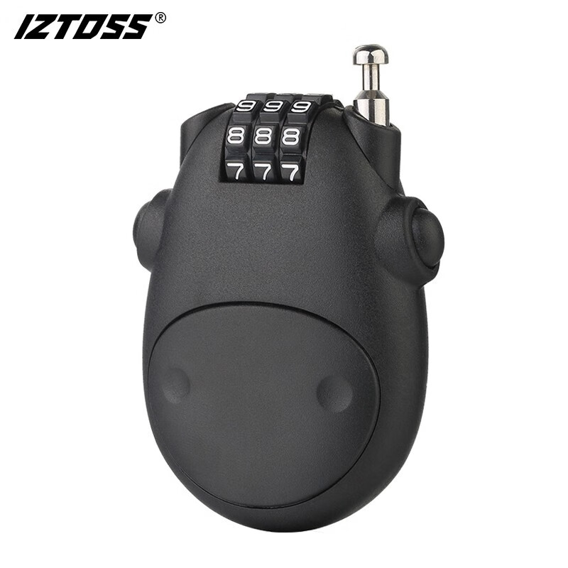 IZTOSS Motorcycle Helmet Combination Lock, Mountain Bike Anti-Theft Lock, Portable Extended Steel Wire Lock, Cycling Equipment