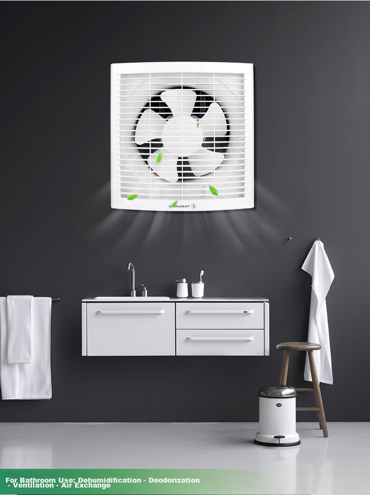 JINLING Exhaust Fan for Kitchen And Bathroom Ventilation, Wall And Window Mounted Powerful Extractor Fan, 6-Inch APB15-3 12