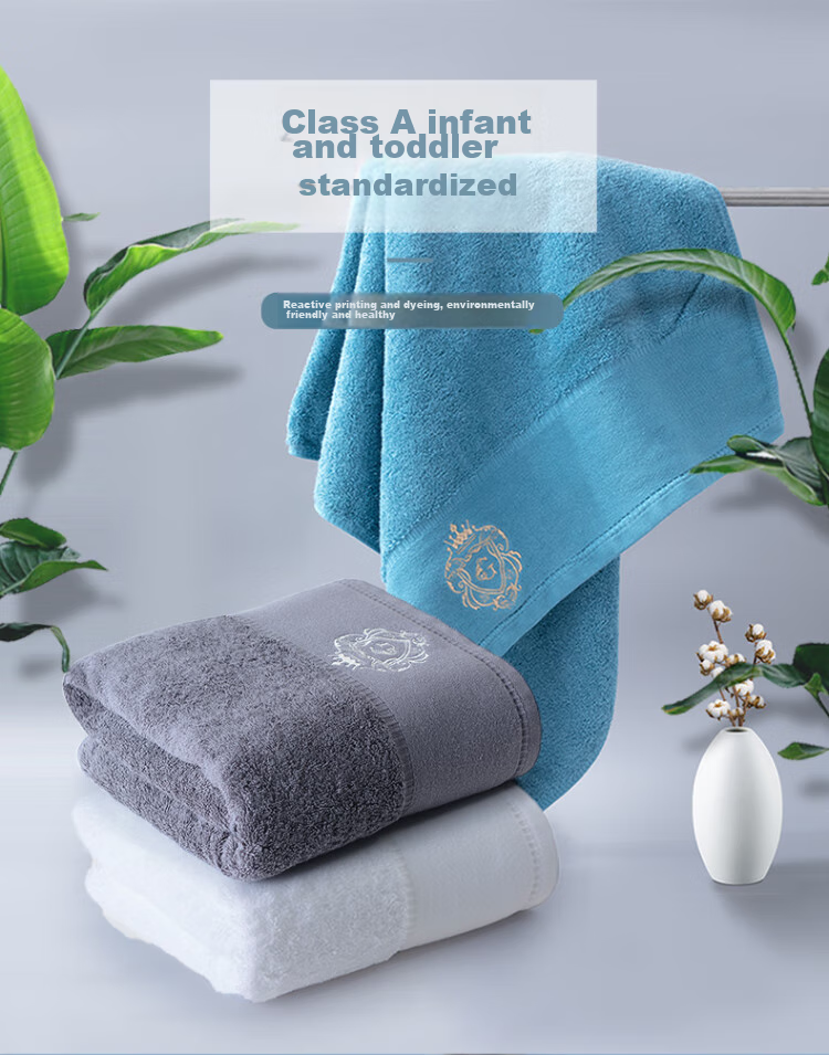 Grace Antibacterial And Anti-Mite Five-Star Hotel Pure Cotton High-End Bath Towel for Men And Women, Highly Absorbent, Soft, Extra Large And Thick Sports Style 3
