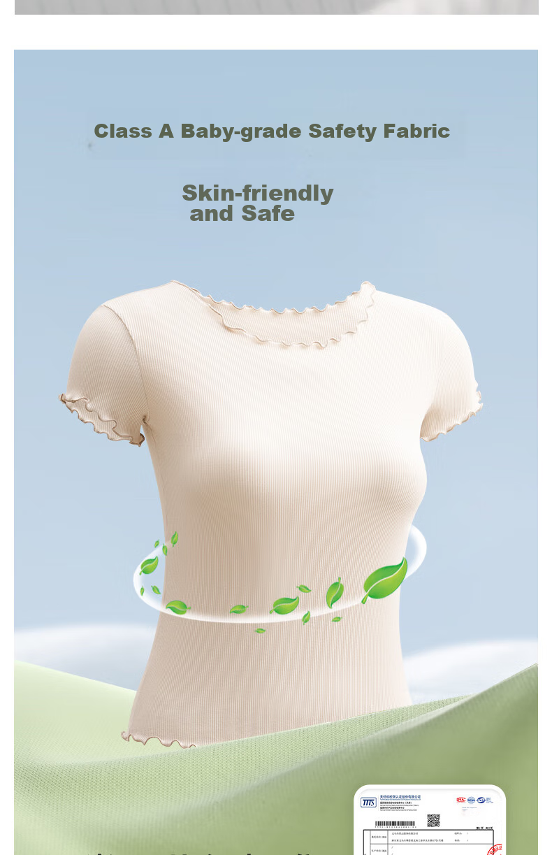 MONTAGUT Modal Cotton Undershirt for Women, Slim-Fit Thin Short-Sleeve White Top, Stylish Basic Base Layer for Autum 16