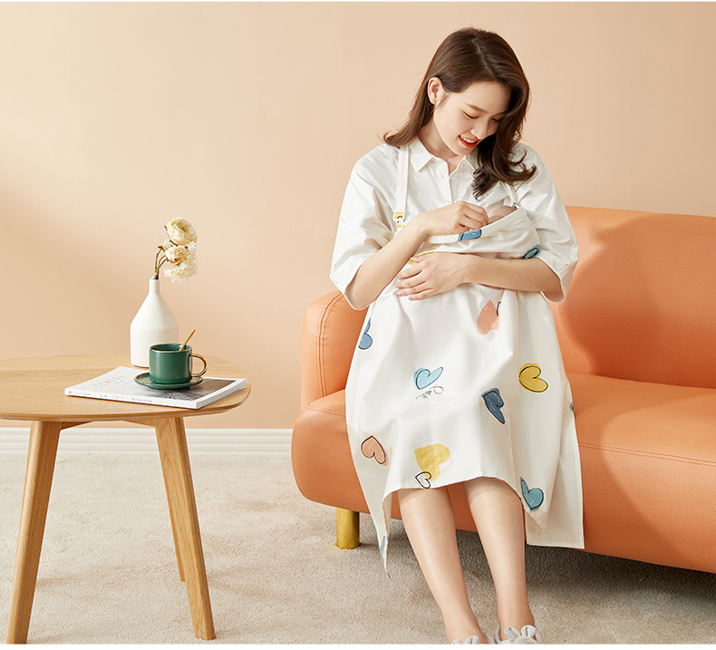 Shiyuejiejing Nursing Pad, Multifunctional Breastfeeding Cover for Outdoor Use, Anti-Exposure Nursing Cover, Whale Dream 16