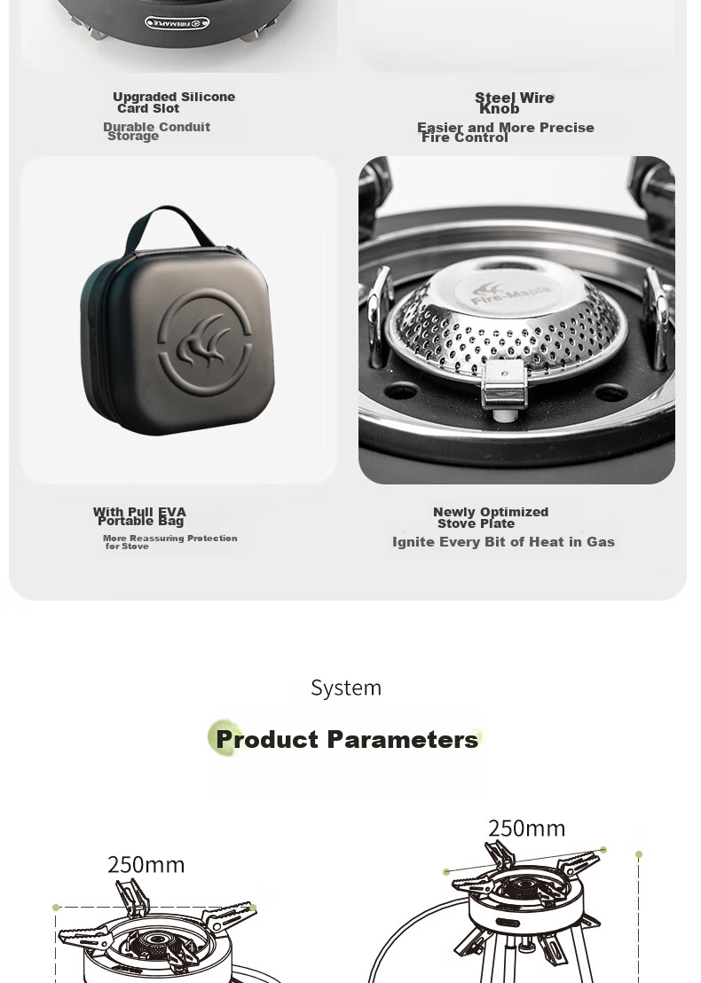 FIRE-MAPLE Qingtian 2-Piece Gas Stove Outdoor Cooking Equipment Camping Gear Portable Large-Power Intense Flame Stove 11